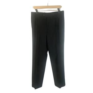 Givenchy Monsieur Black 100% Wool Dress Pant Straight Leg Pleated Men's Sz 34 M